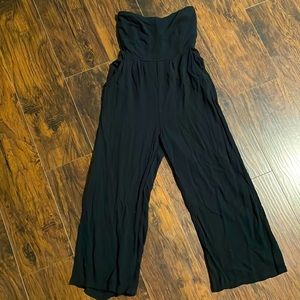 Black strapless RVCA romper